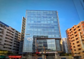 Construction site on a river